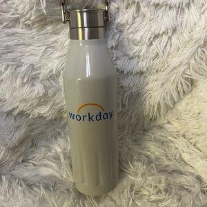 Workday White Stainless Steel Water Bottle